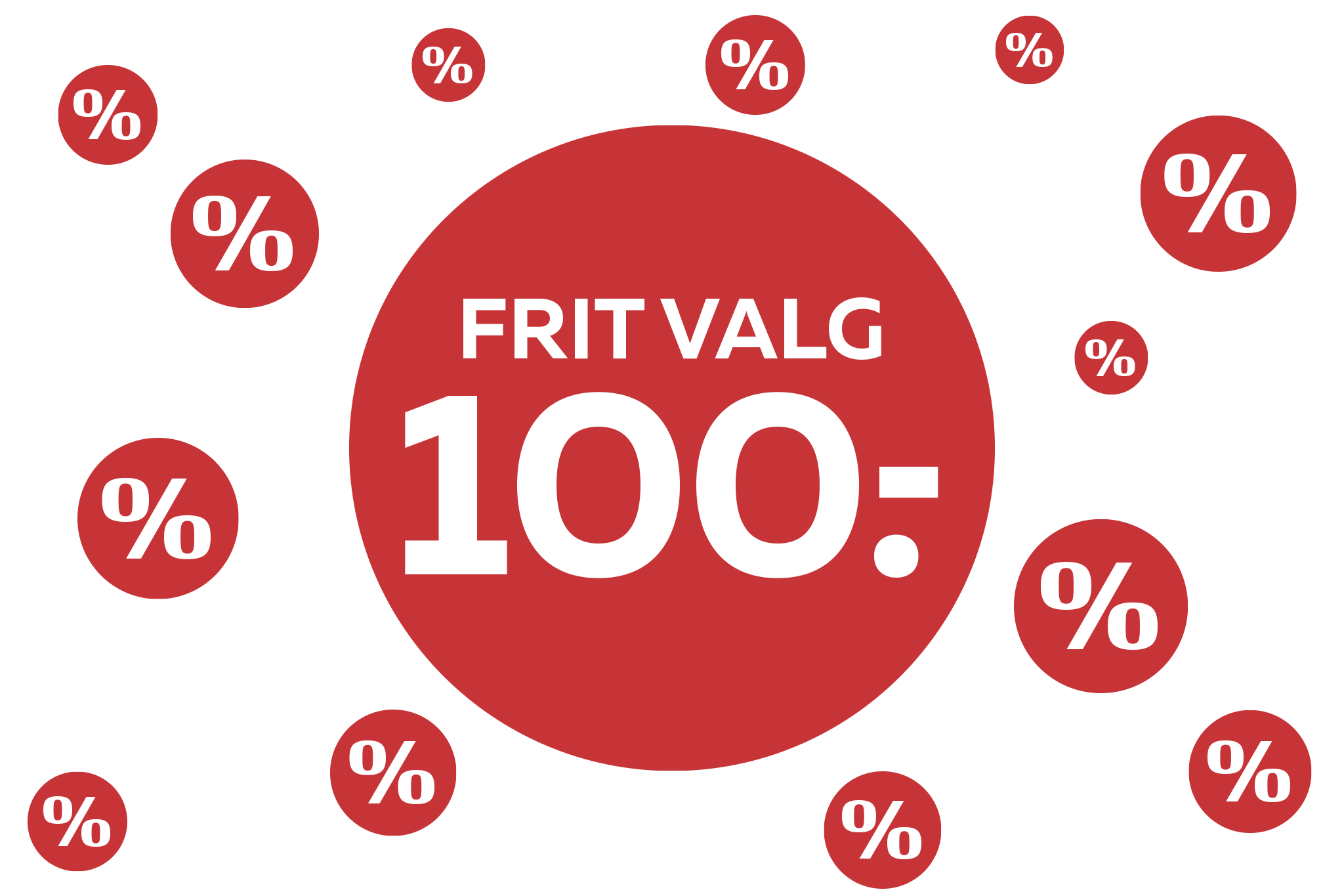 Bogudsalg frit valg 100 kr