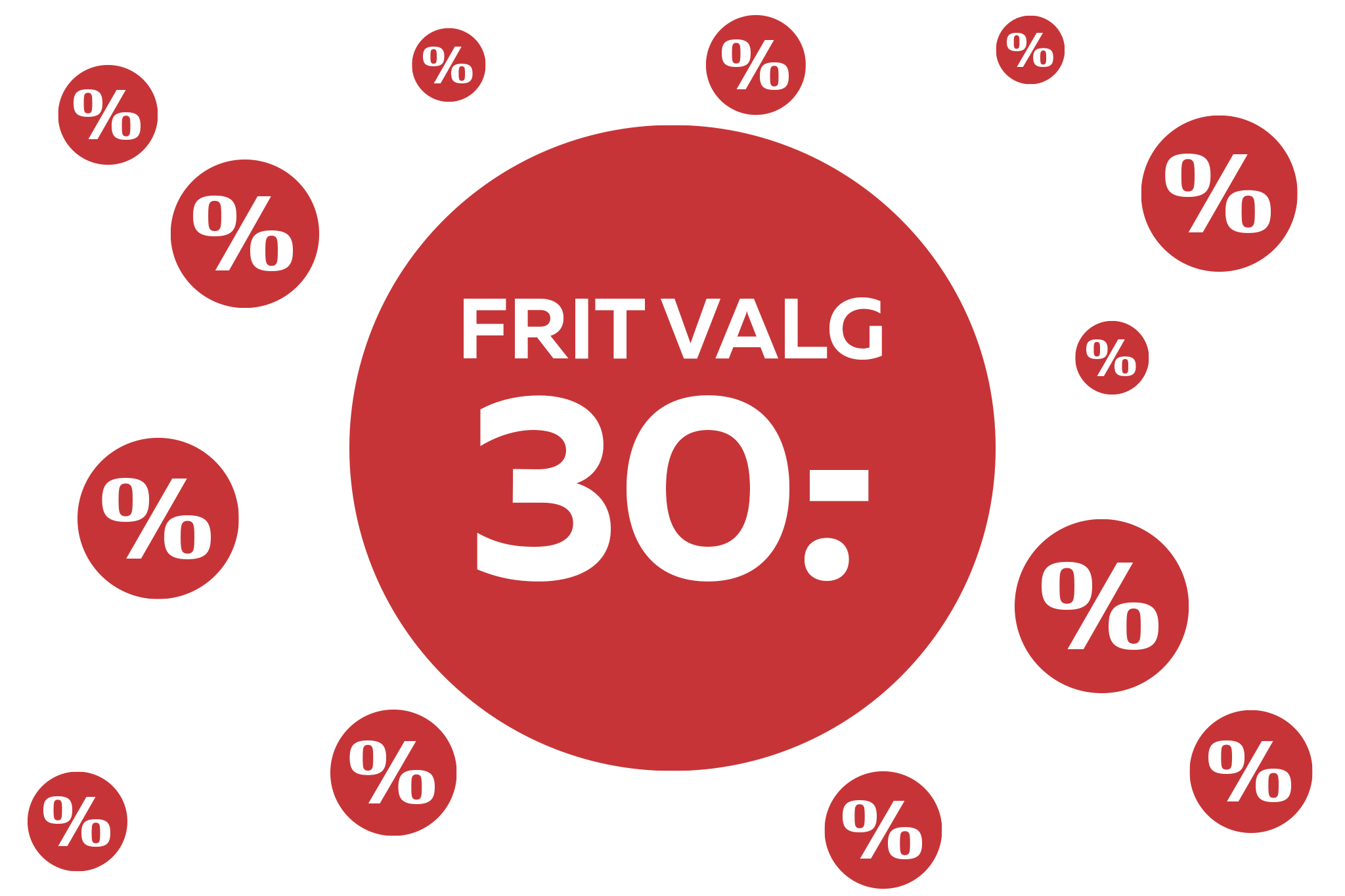 Bogudsalg frit valg 30 kr