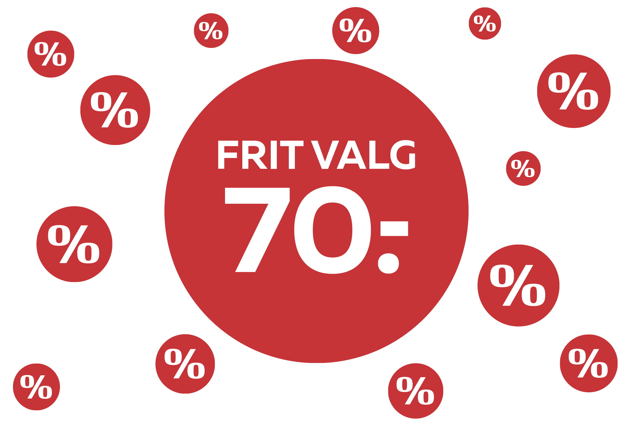 Bogudsalg frit valg 70 kr