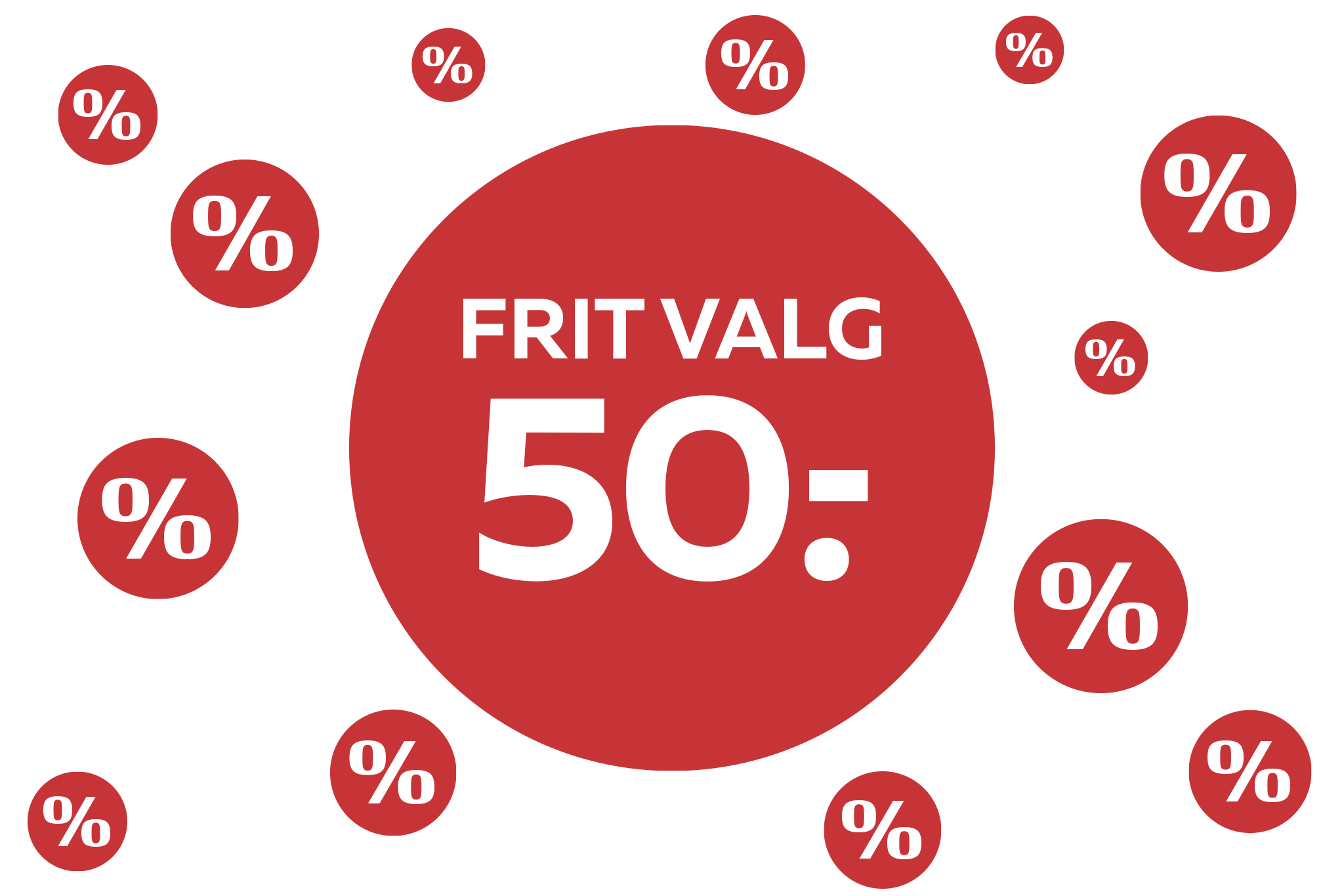 Bogudsalg frit valg 50 kr